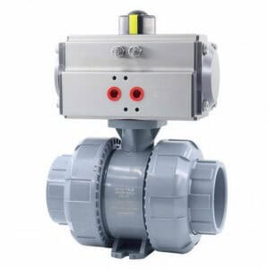 CPVC pneumatic true union ball valve by Huiya