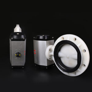 Range of high-purity PVDF pneumatic butterfly valves, designed for zero contamination in semiconductor ultrapure water (UPW) systems.